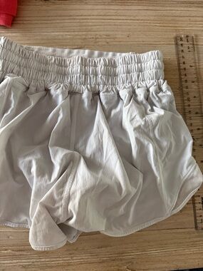 White Athletic Skort with Elastic Waist